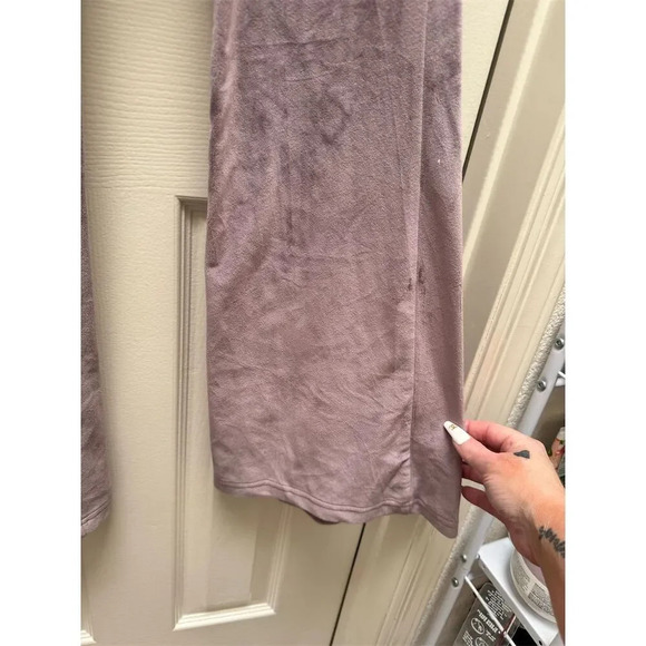 Avia Women's Flared Velour Pants Purple Size S Casual Wide-Leg - Picture 4 of 8